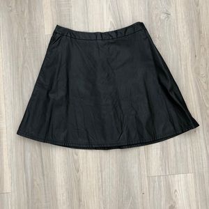 LOFT Faux Leather Skater Skirt